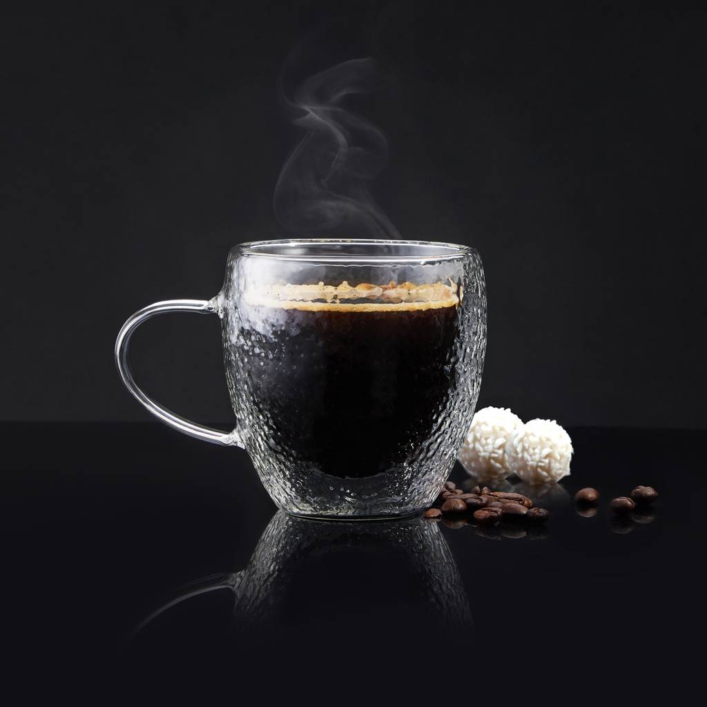 Doppelwandige Kaffeegläser mit Henkel Bubble Ambition